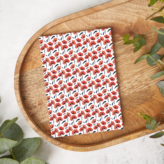 Vintage Red Poppy Stems | FL069 | Image Transfer Paper