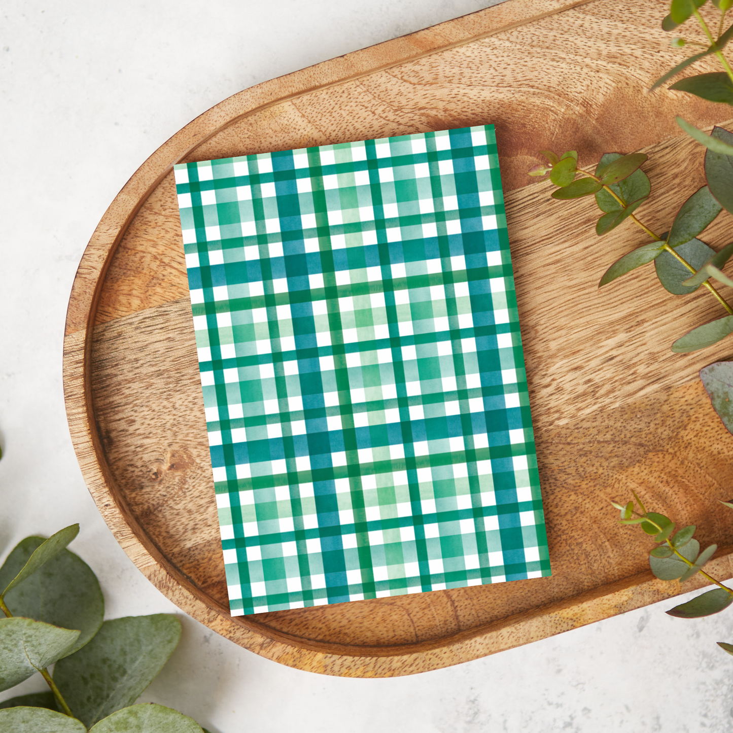 Watercolor Blue & Green Plaid | SP02 | Image Transfer Paper