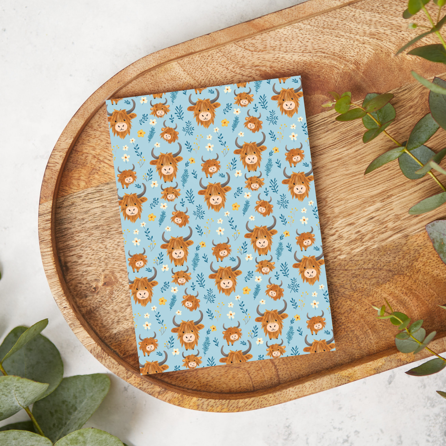 Highland Cows on Blue | WM49 | Image Transfer Paper