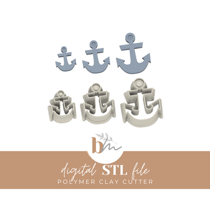 Anchor | Digital STL File | Polymer Clay Tools & Cutters