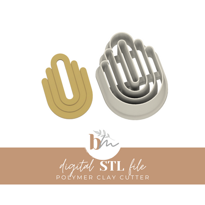 Extruded Layered Oval Dangle | Digital STL File | Polymer Clay Tools & Cutters