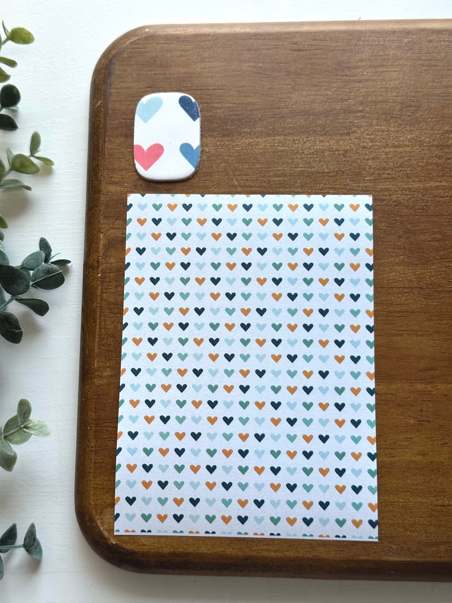 Blue Vintage Hearts | CR03 | Image Transfer Paper