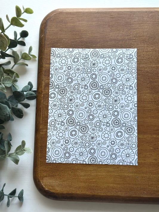 Black & White Circle Art | MC13 | Image Transfer Paper