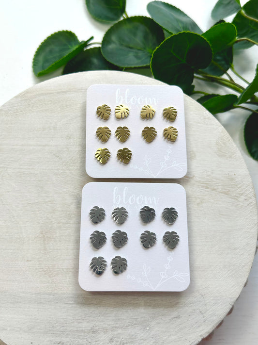 Monstera Leaf | Add-On Stud Packs (5 pair)