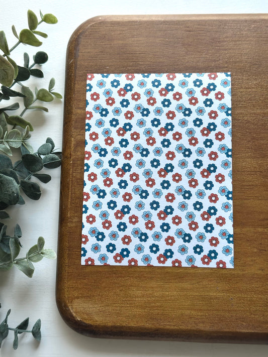 Patriotic Florals | FJ11 | Image Transfer Paper