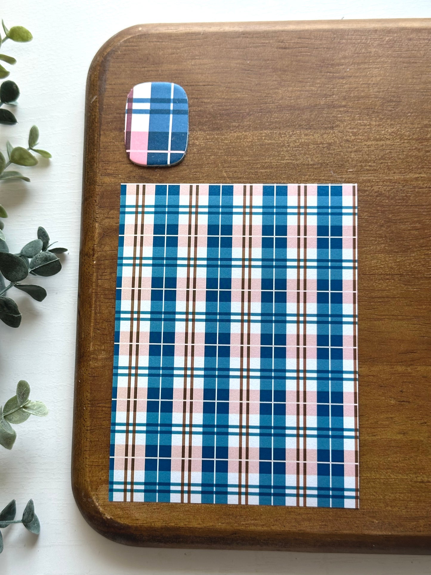 Blue Vintage Plaid | CR02 | Image Transfer Paper