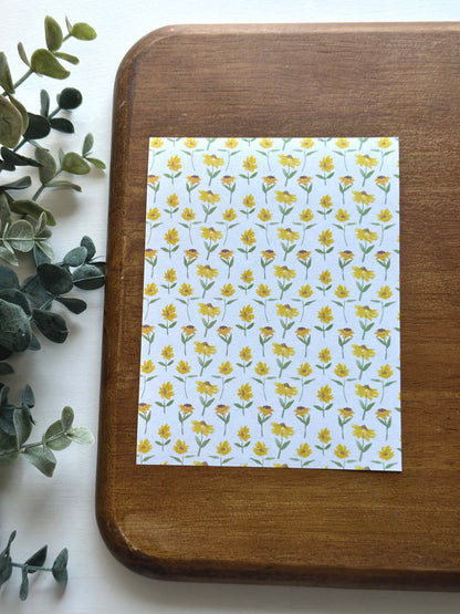 Yellow Flowers | FL077 | Image Transfer Paper