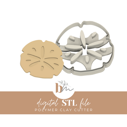 Sand Dollar Trinket Dish | Digital STL File | Polymer Clay Tools & Cutters