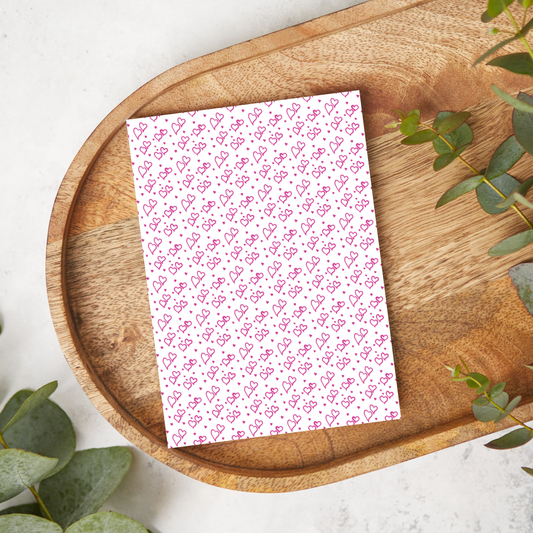 Pink Sketch Hearts A | VL32 | Image Transfer Paper