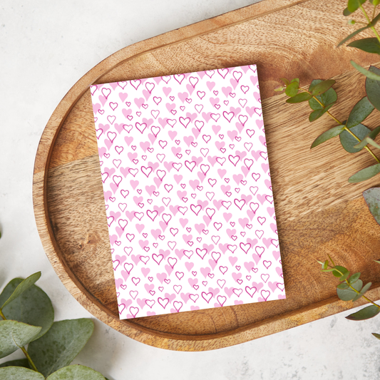 Pink Sketch Hearts B | VL33 | Image Transfer Paper