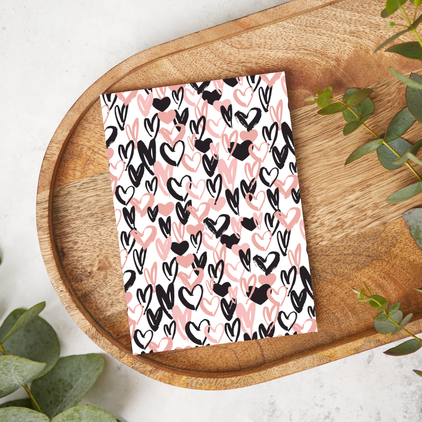 Black & Pink Sketch Hearts | VL09 | Image Transfer Paper