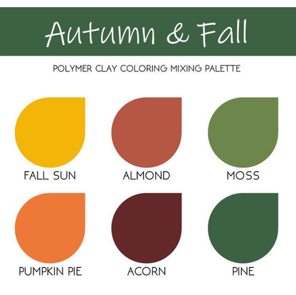 Autumn & Fall | Sculpey Premo | Polymer Clay Color Recipes