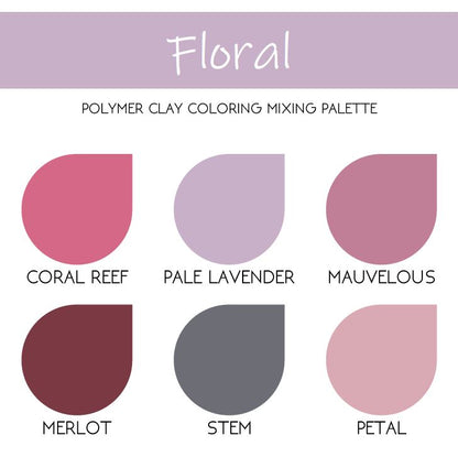 Floral | Sculpey Premo | Polymer Clay Color Recipes