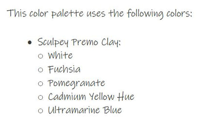 Modern Pastels | Sculpey Premo | Polymer Clay Color Recipes