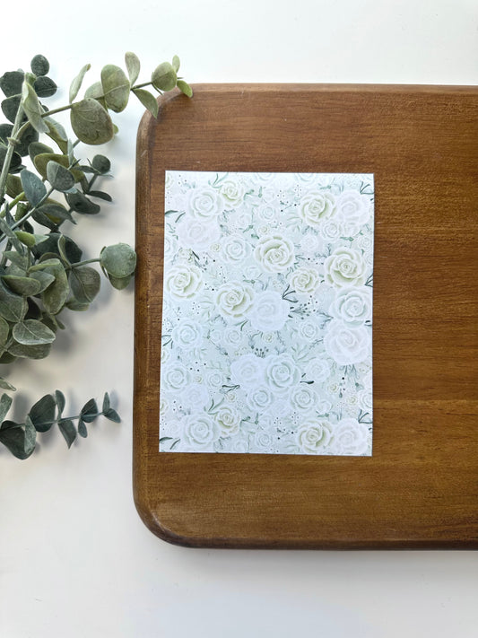 Ivory Roses | FL013 | Image Transfer Paper