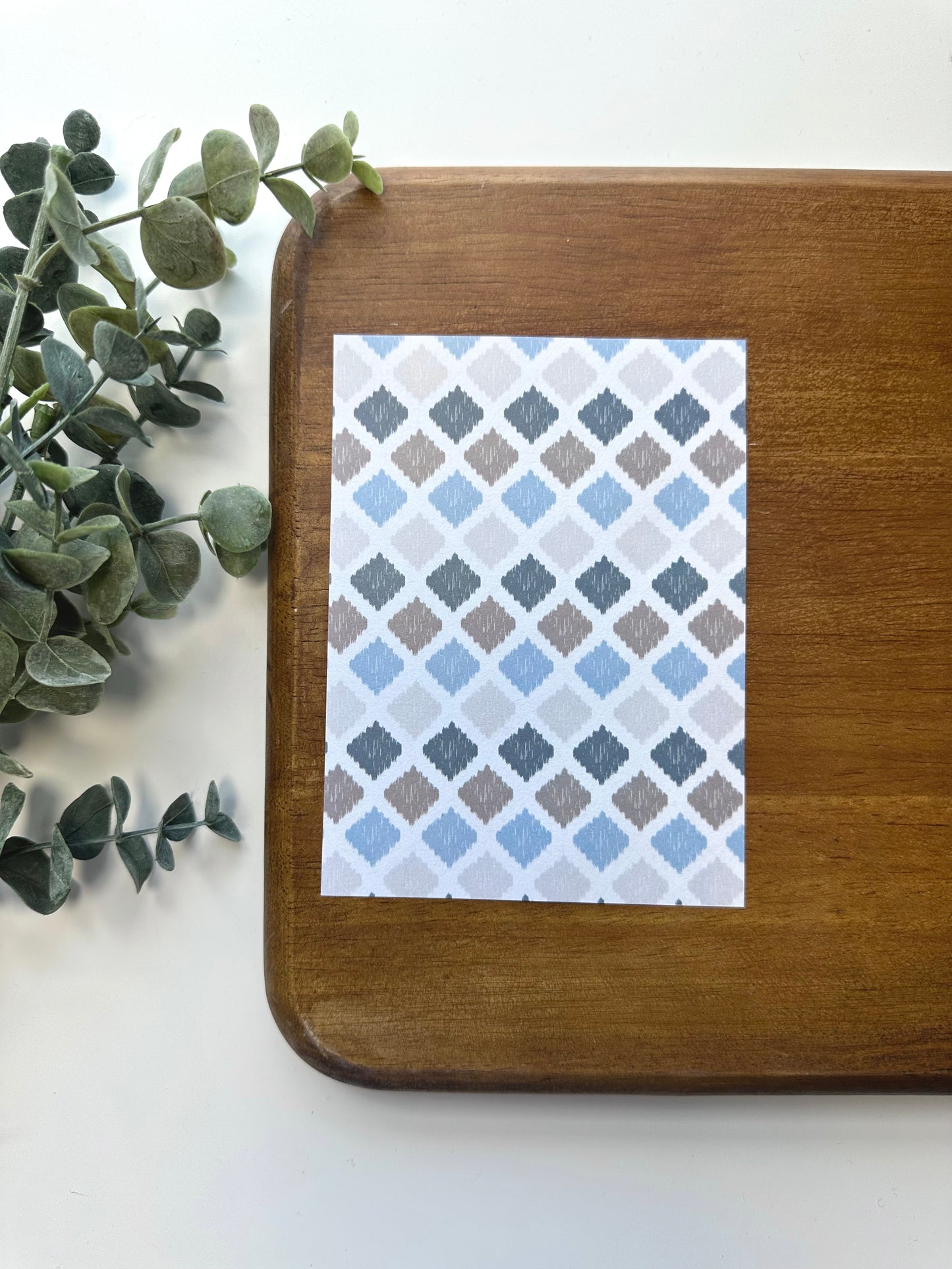 Blue and Beige Lattice | IK06 | Image Transfer Paper