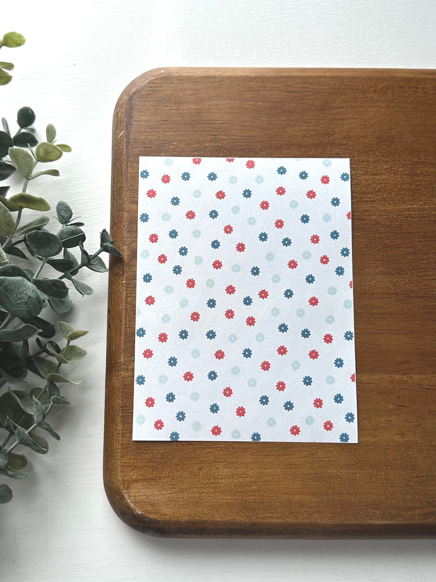 Red, White, & Blue Daisies | FJ03 | Image Transfer Paper