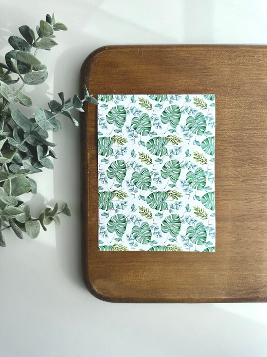 Watercolor Monstera Greenery | BT15 | Image Transfer Paper