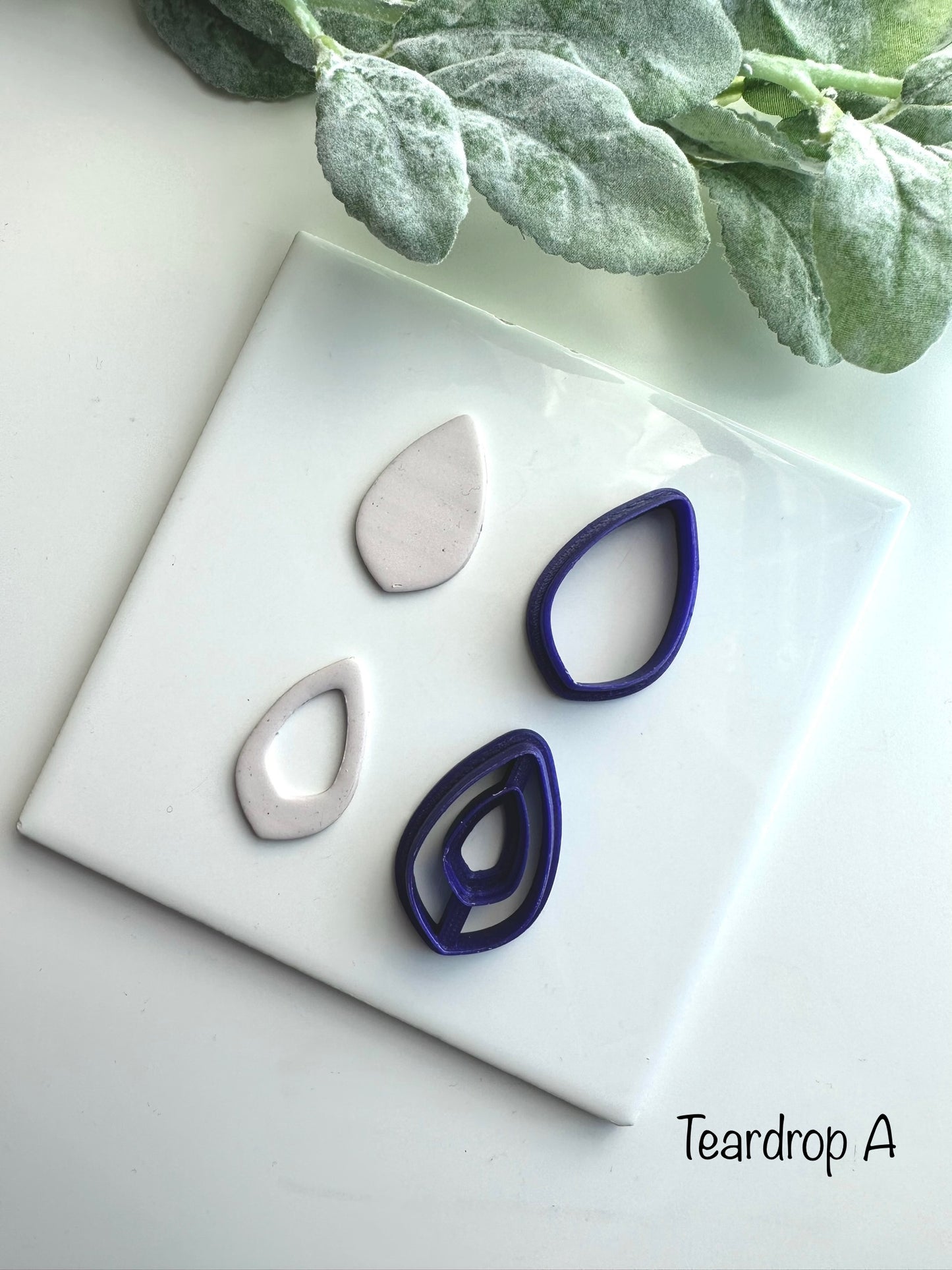 Abstract Teardrop Dangles  | Polymer Clay Cutter