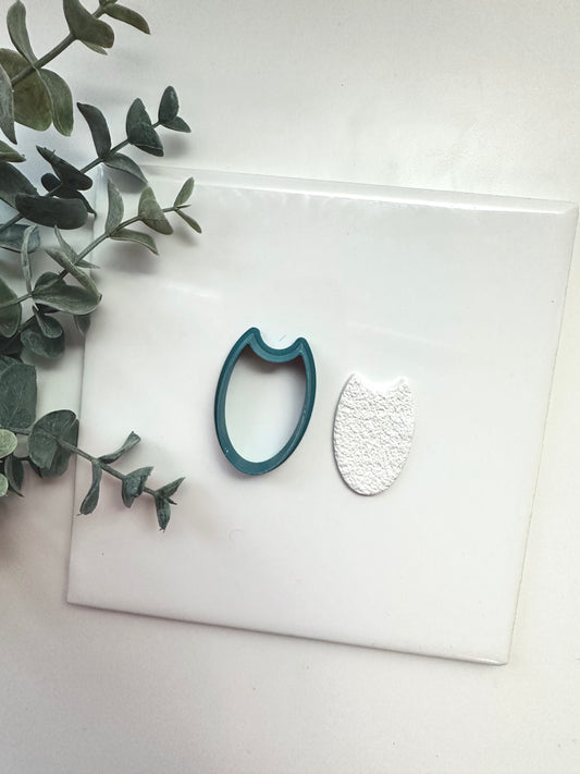 Notched Oval | Large Dangles | Polymer Clay Cutter