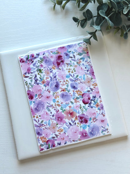 Watercolor Spring Flowers | FL010 | Image Transfer Paper