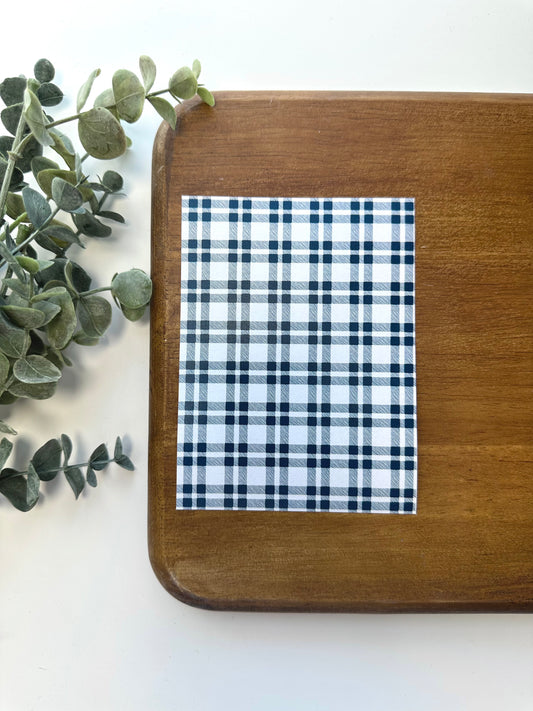 Navy Plaid | PL01 | Image Transfer Paper