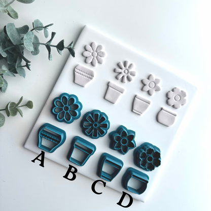 Flowers & Flower Pots | Spring Collection | Polymer Clay Cutter