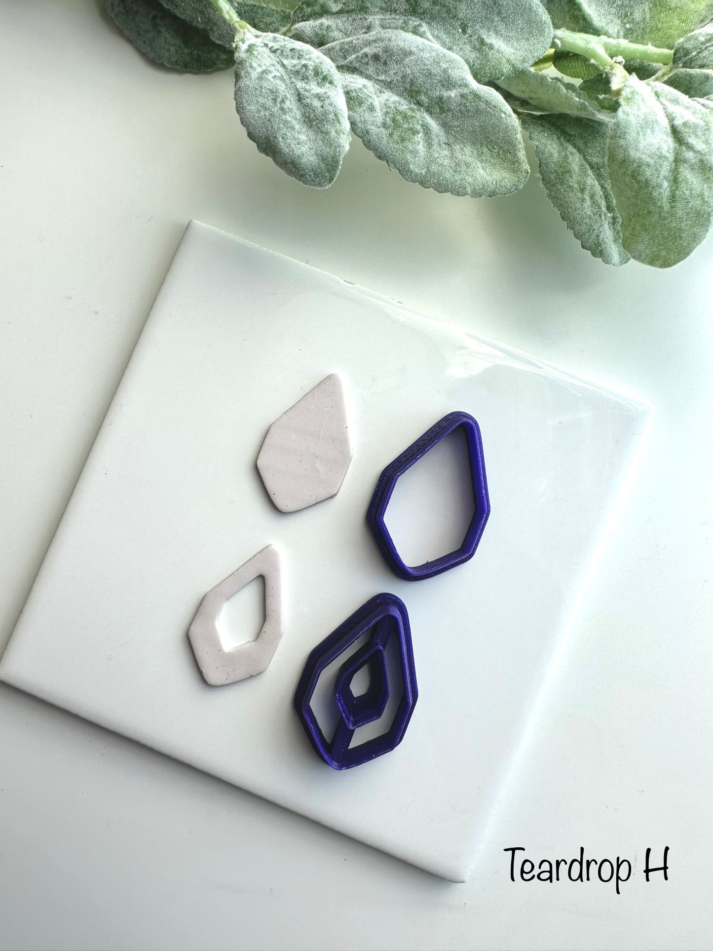 Abstract Teardrop Dangles  | Polymer Clay Cutter