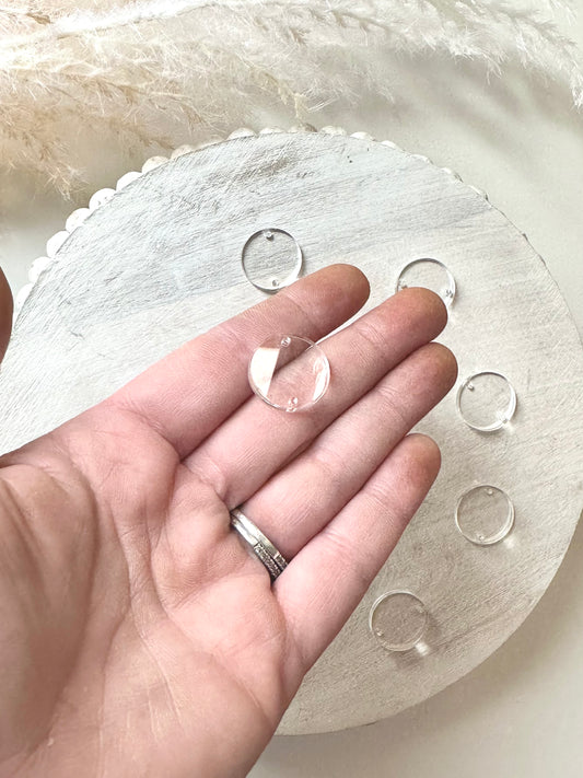 Clear Acrylic Circle Connector (10pc)