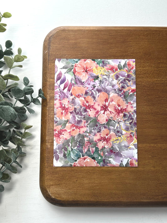 Purple & Mauve Florals | FL056 | Image Transfer Paper