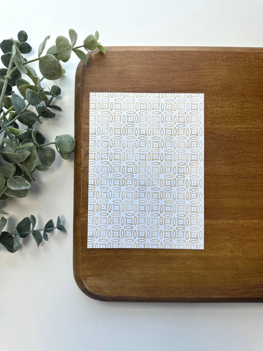 Tan Circle Moroccan Tile | MR08 | Image Transfer Paper