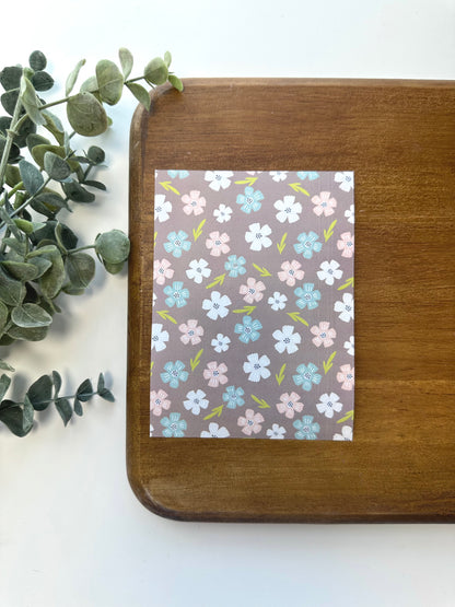 Pink & Blue Flowers | FL003 | Image Transfer Paper