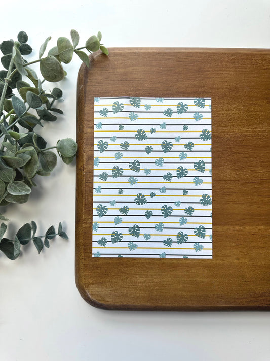 Monstera & Stripes | BT10 | Image Transfer Paper