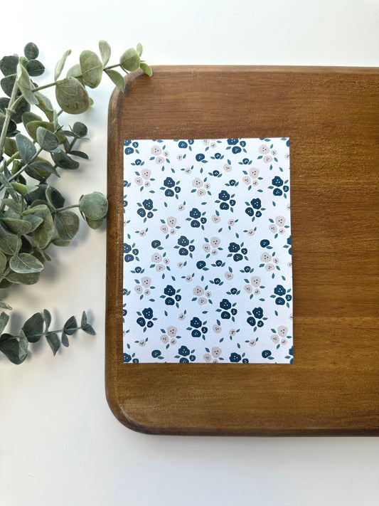 Blue and Beige Flowers | BT03 | Image Transfer Paper