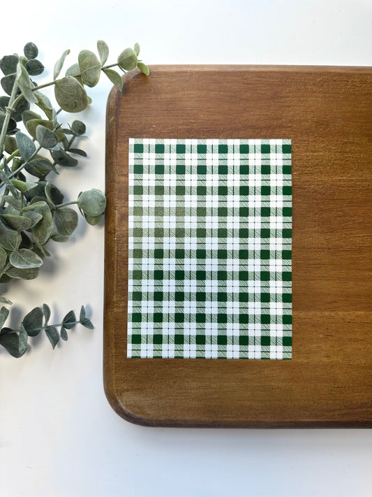 Green Plaid | PL03 | Image Transfer Paper