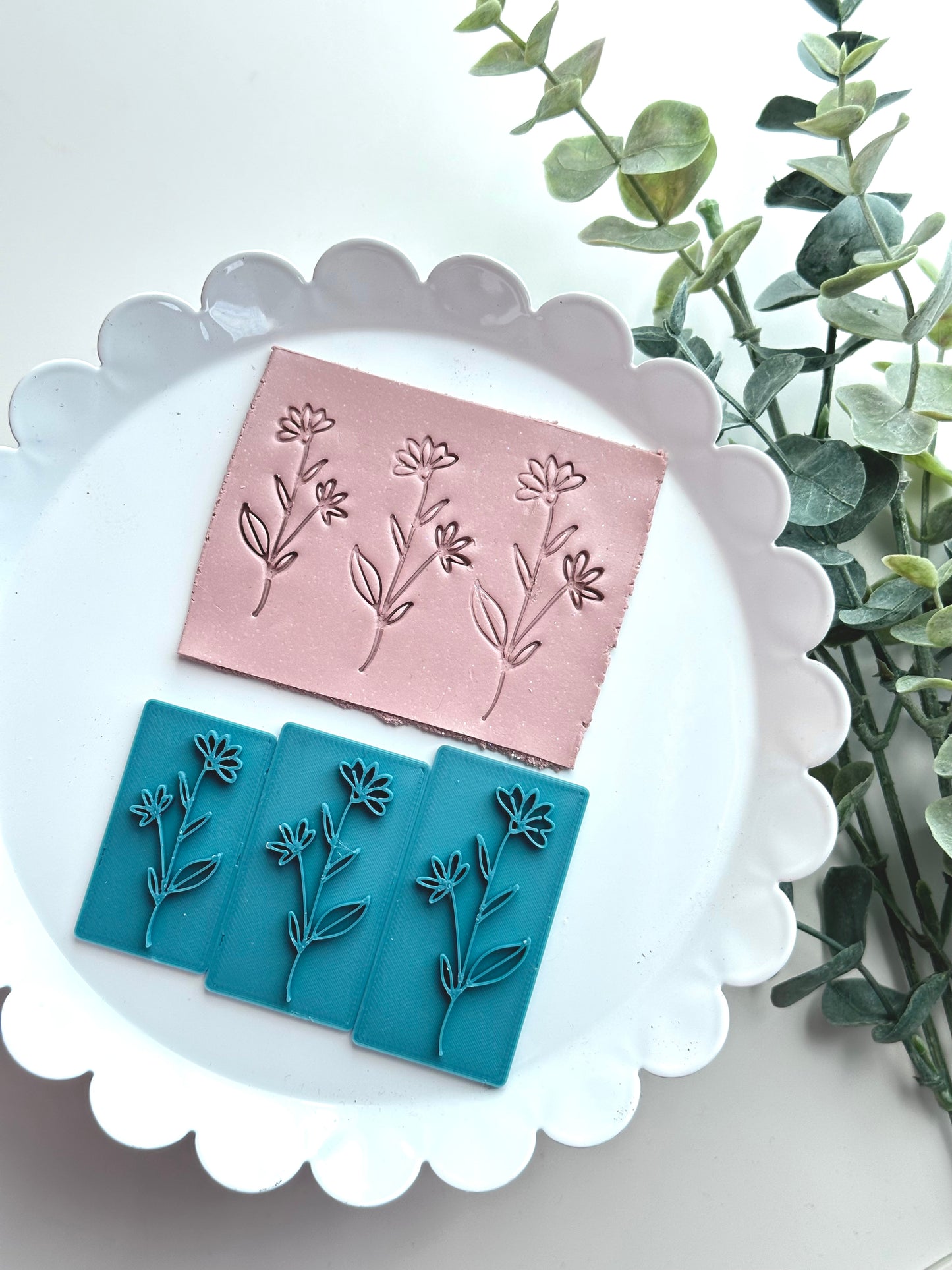 Dahlia Stem | Polymer Clay Stamp