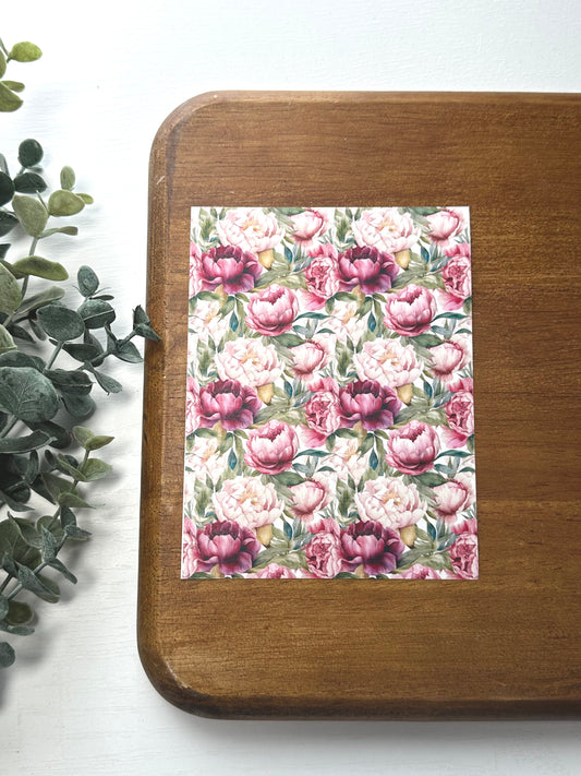 Mauve Peonies | FL050 | Image Transfer Paper