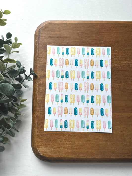 Watercolor Popsicles | SU03 | Image Transfer Paper