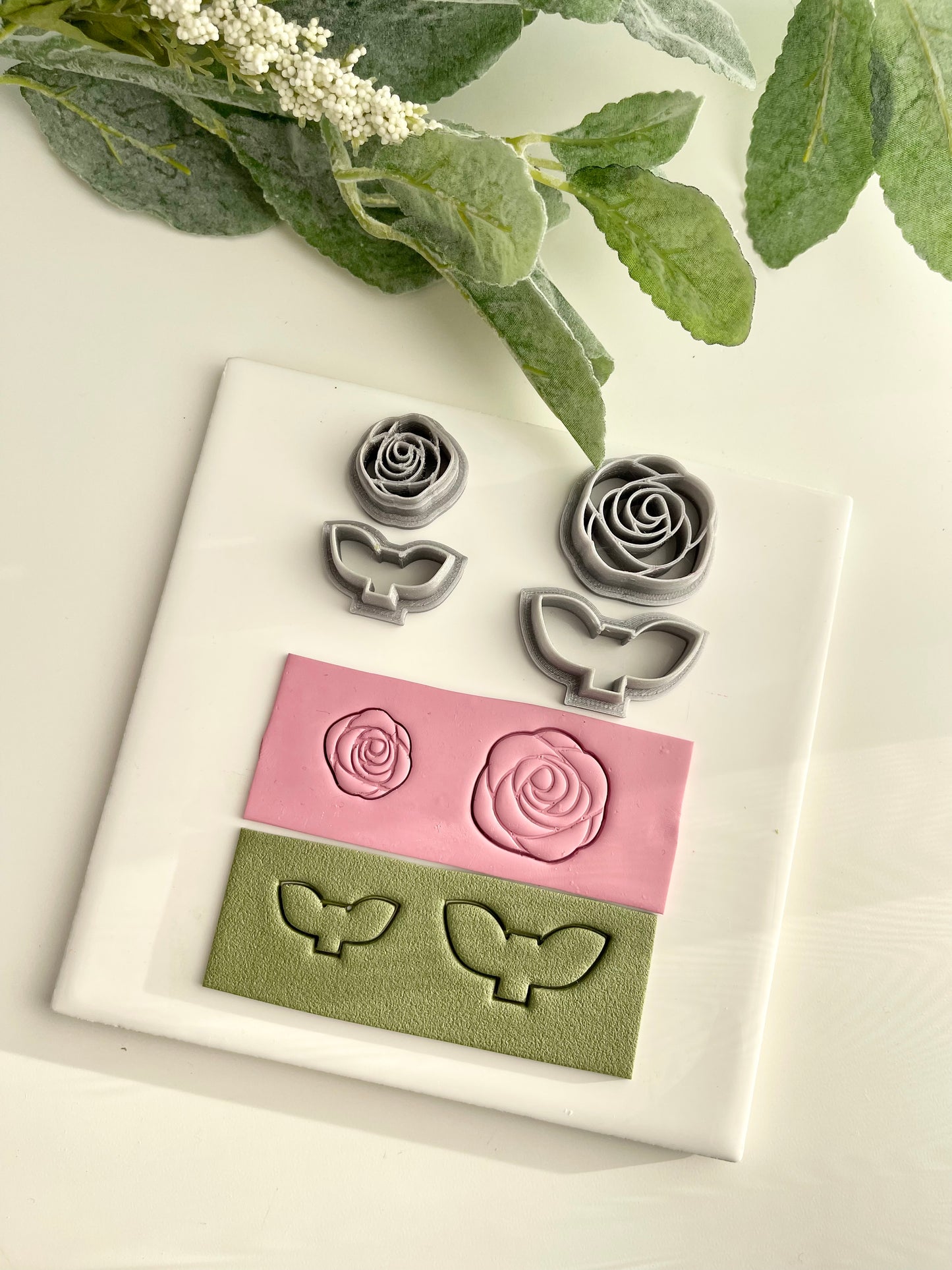 Roses & Stems | Valentine’s Day Collection | Polymer Clay Cutter