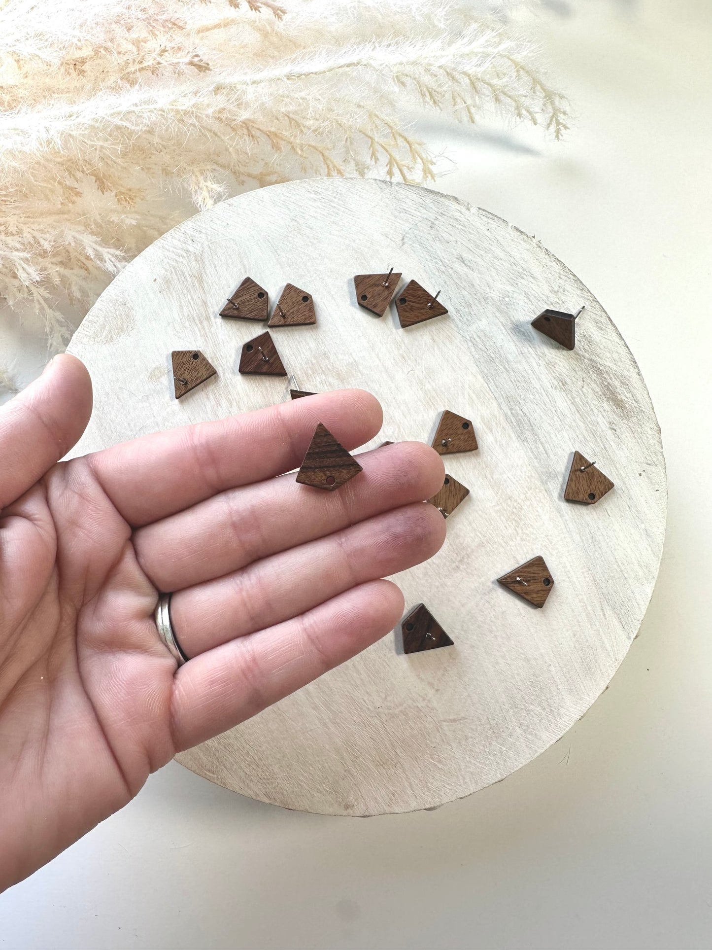 Wood Kite Earring Post (10pc)