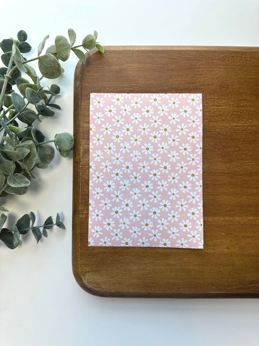 White on Pink Daisies | DA03 | Image Transfer Paper