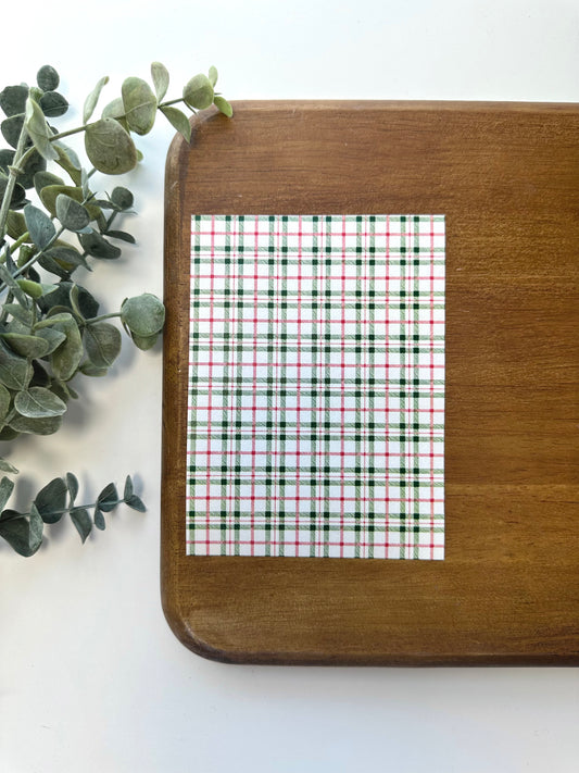 Red & Green Tartan Plaid | CH12 | Image Transfer Paper