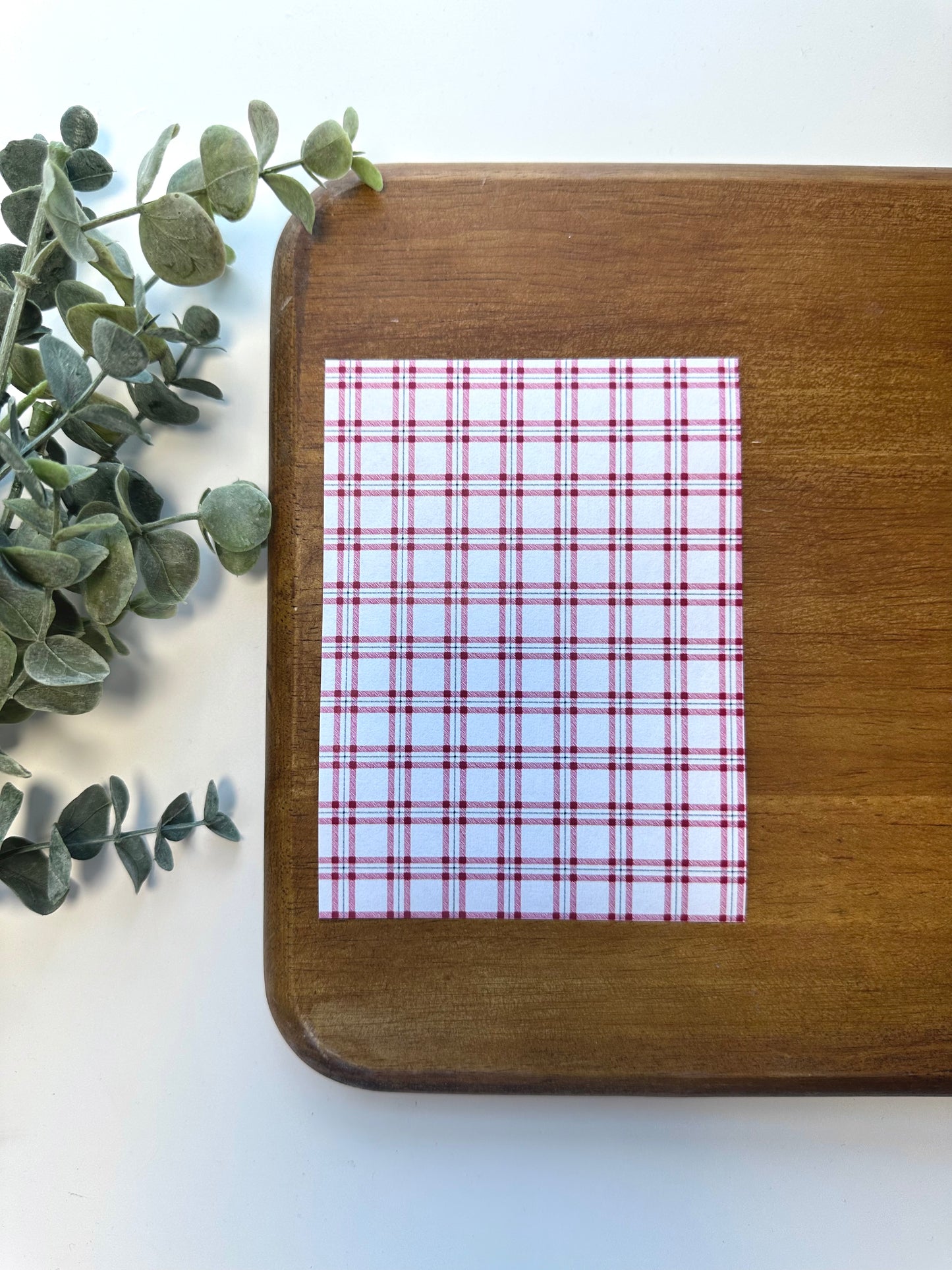 Red & Navy Tartan Plaid | CH11 | Image Transfer Paper