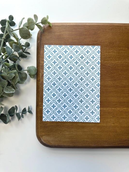 Blue Moroccan Tile | MR04 | Image Transfer Paper