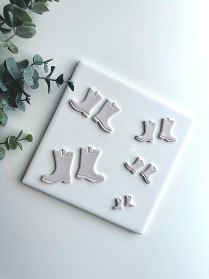 Rain boots (Mirror Set) | Spring Collection | Polymer Clay Cutter