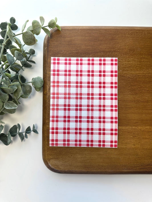 Red Plaid | PL02 | Image Transfer Paper