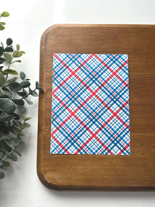 Red & Blue Plaid | FJ01 | Image Transfer Paper