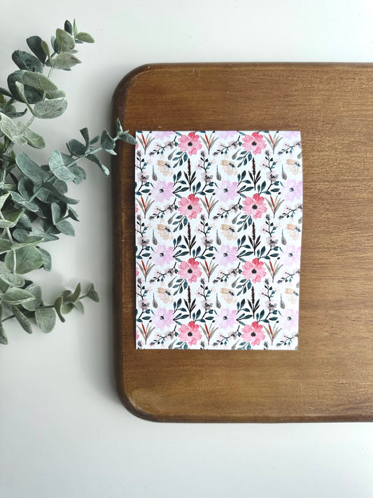 Shades of Pink Watercolor Flowers | FL034 | Image Transfer Paper