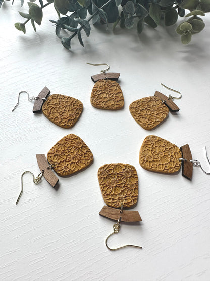 Sunflower Textured Dangles