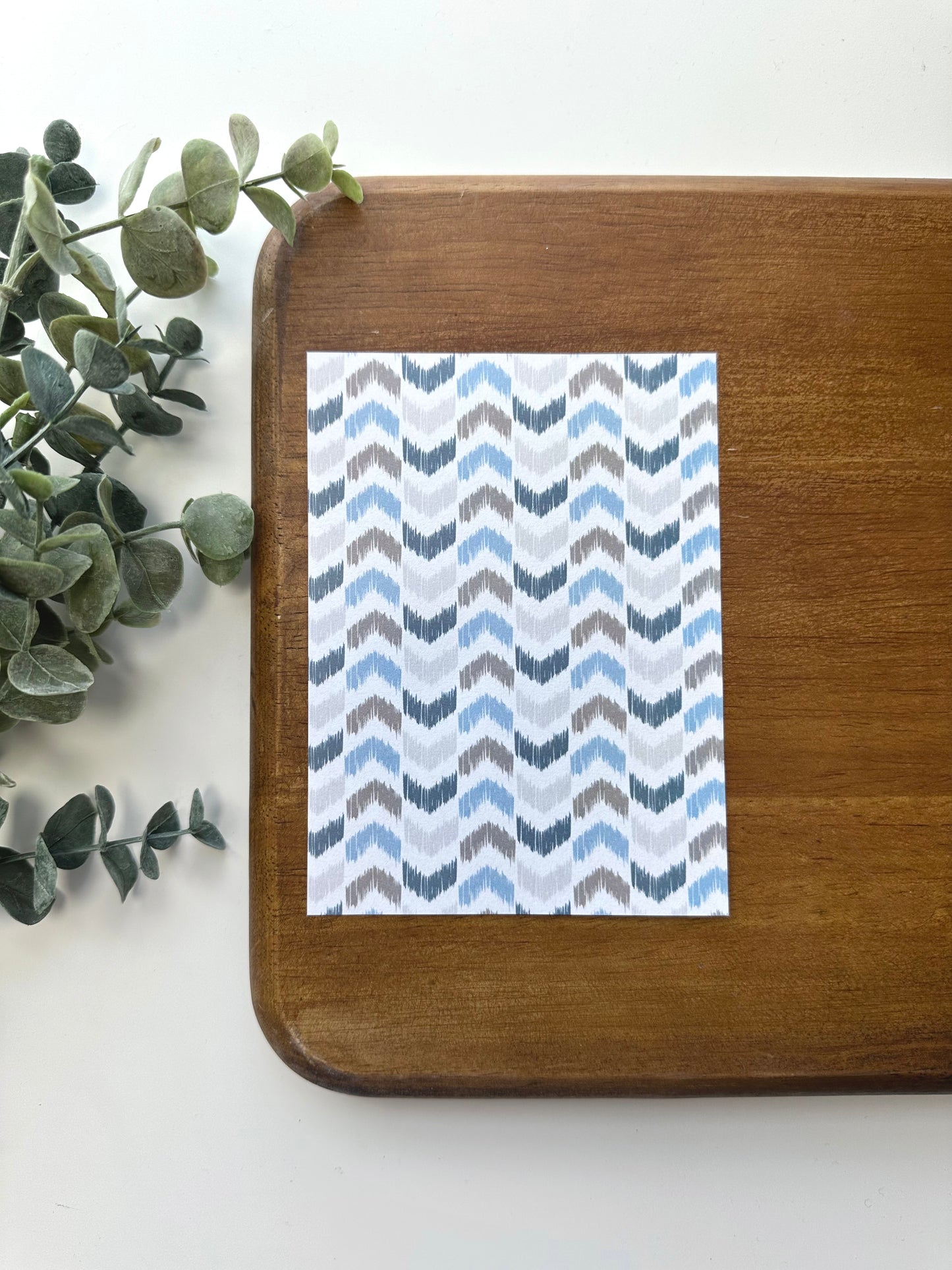 Blue and Beige Chevron | IK05 | Image Transfer Paper